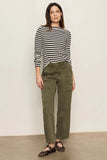 Long Sleeve Stripe Boatneck Tee