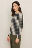 Long Sleeve Stripe Boatneck Tee