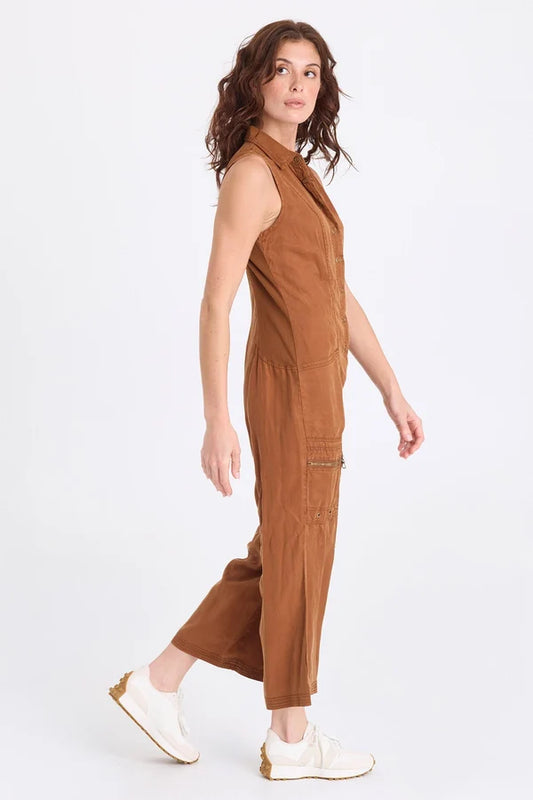 Badu Twill Snap Up Jumpsuit