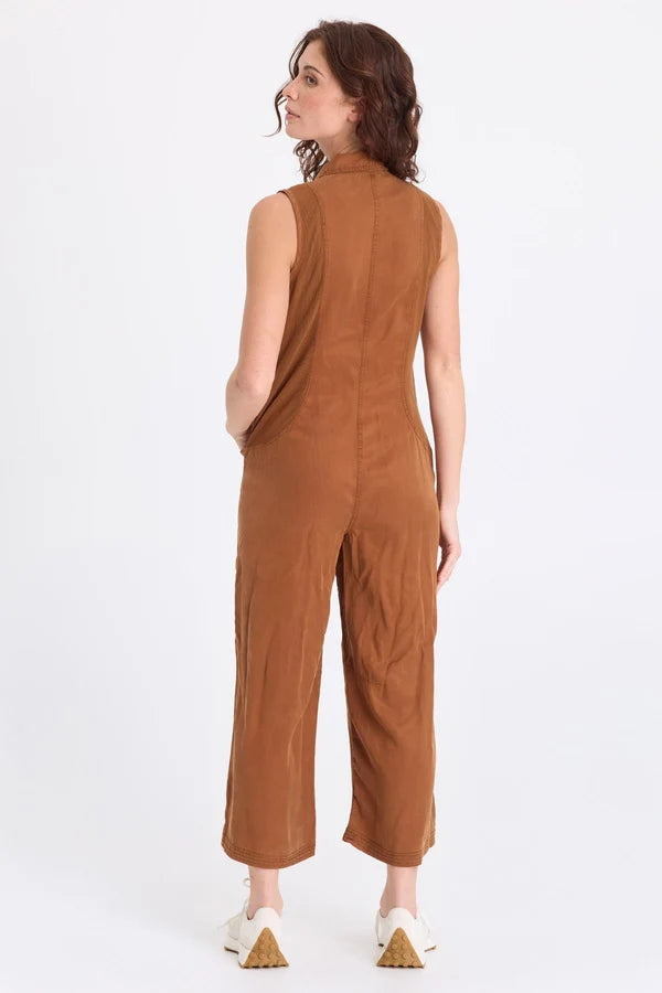Badu Twill Snap Up Jumpsuit