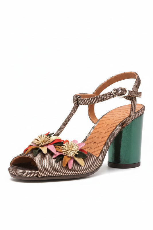 Uliva Flower T-Strap Heel