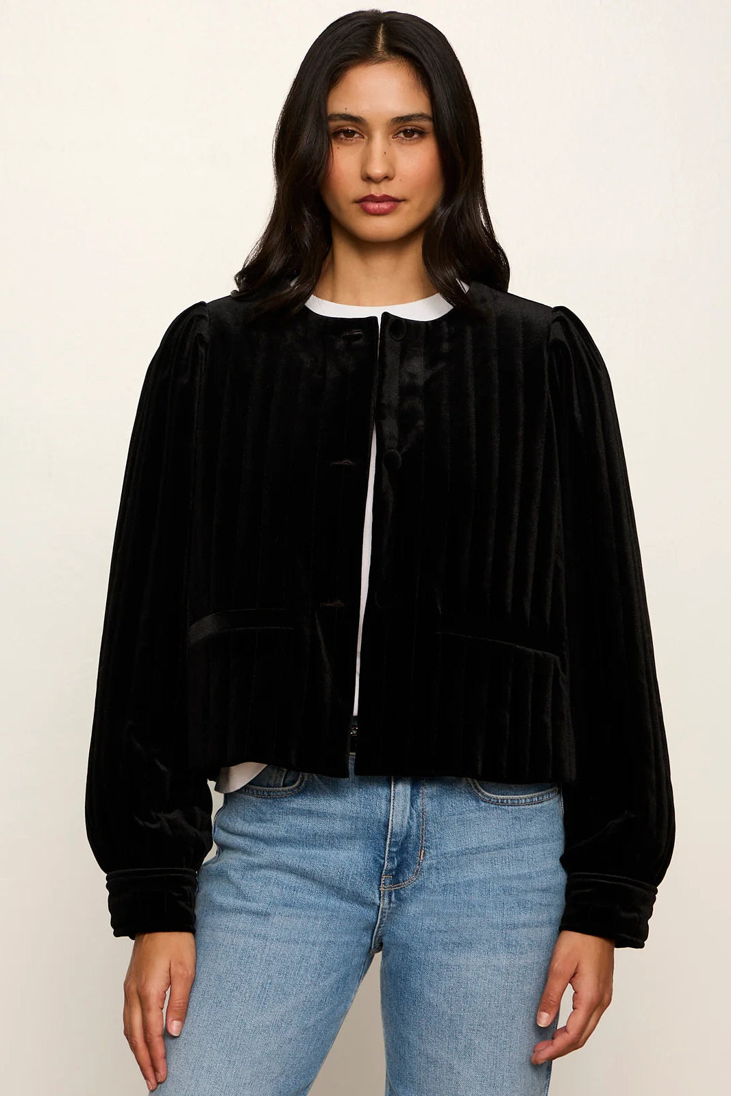 Pepper Velvet Collarless Jacket
