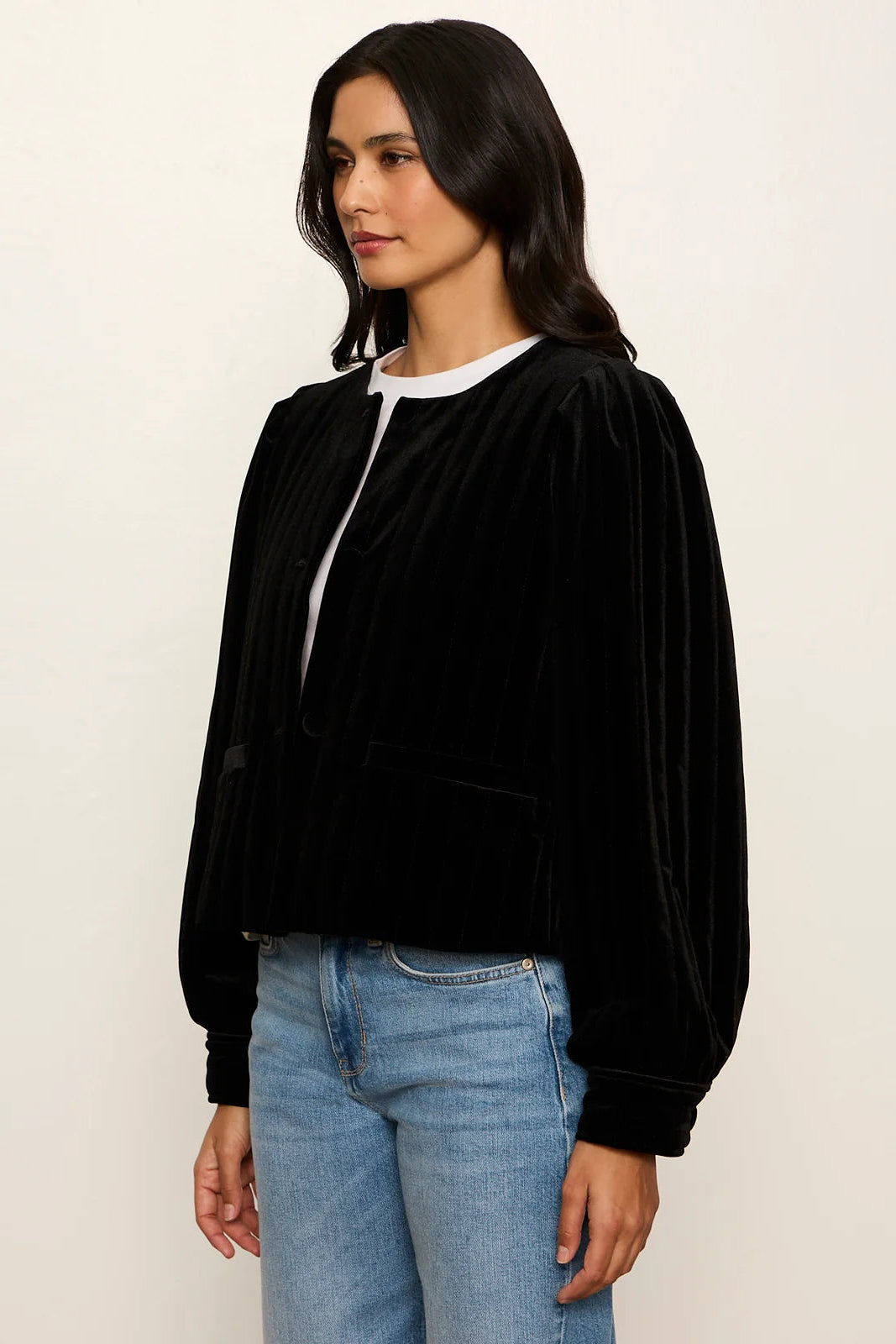 Pepper Velvet Collarless Jacket