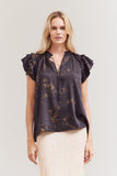 Printed Ruffle Top