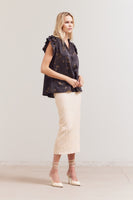 Printed Ruffle Top
