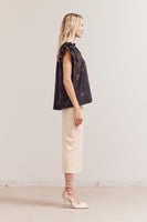 Printed Ruffle Top