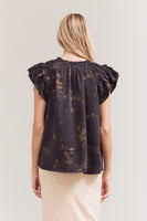 Printed Ruffle Top