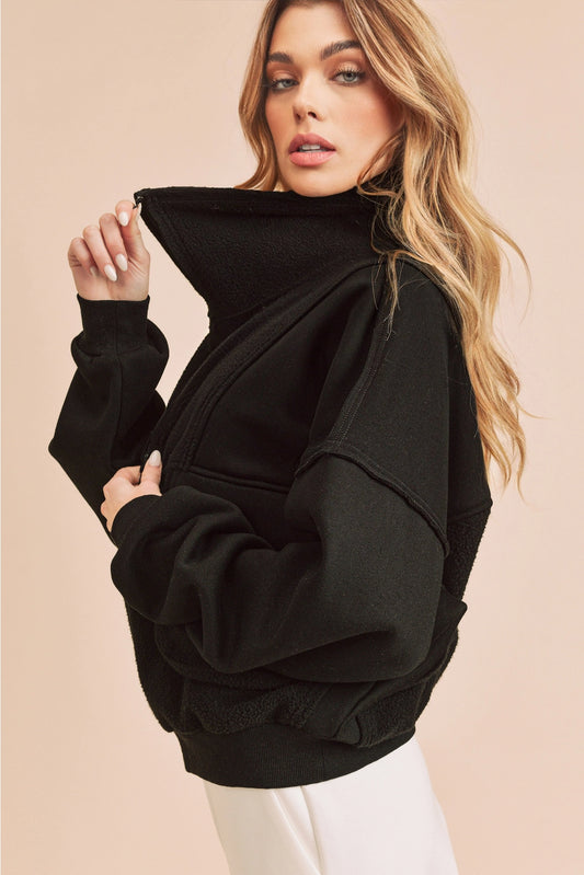 Carter Quarter-Zip Pullover Black