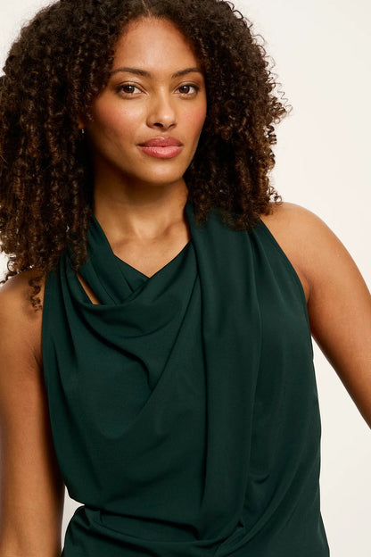 Nora Draped Tank Forest