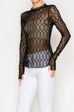 Sheer Lace Black Top
