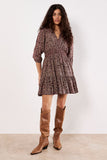 Paisley Ruffle Mini Dress