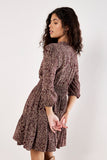 Paisley Ruffle Mini Dress