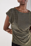 Side Ruched Sparkle Top