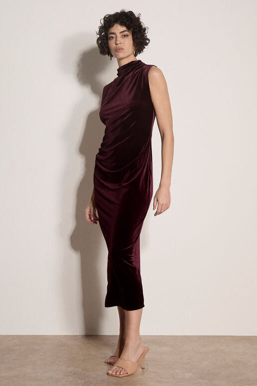 Velvet Sleeveless Bodycon Dress