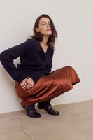 Mermaid Satin Skirt Red Clay