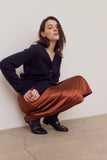 Mermaid Satin Skirt Red Clay