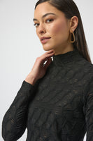 Textured High Neck Pullover Top