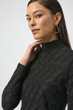Textured High Neck Pullover Top