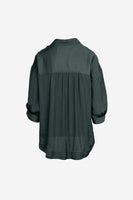 Oversized Long Sleeve Button Up Blouse