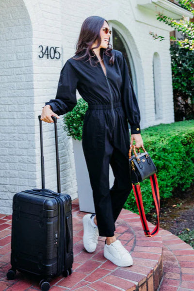 Solid Zip Performance Jumpsuit