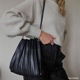 Carrie Pleated Shoulder Bag