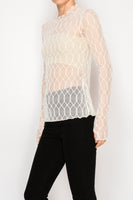 Lace Sheer Beige Top