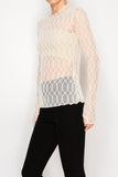 Lace Sheer Beige Top