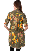 Chatham Dress Olive Dragon