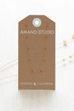 Pink Enamel Chain Necklace