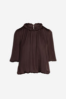Billowy Neckline Accent Blouse