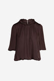 Billowy Neckline Accent Blouse