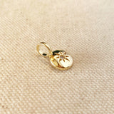18K Gold Filled Mini Starburst Plate Pendant
