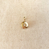18K Gold Filled Mini Starburst Plate Pendant