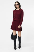 Vhari Knit Mini Skirt Cabernet