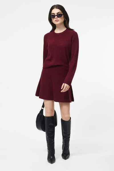 Vhari Knit Mini Skirt Cabernet