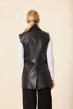 Faux Leather Scarf Vest