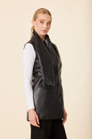 Faux Leather Scarf Vest