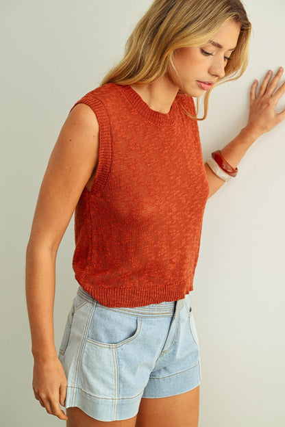 Sleeveless Knitted Top