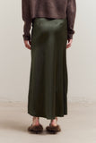 Mermaid Satin Skirt Deep Forest