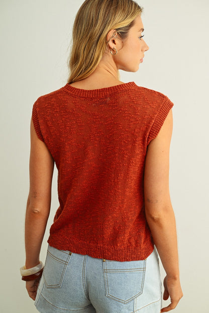 Sleeveless Knitted Top