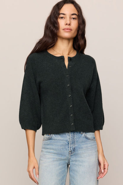 Valor 3/4 Sleeve Cardigan Emerald Cove