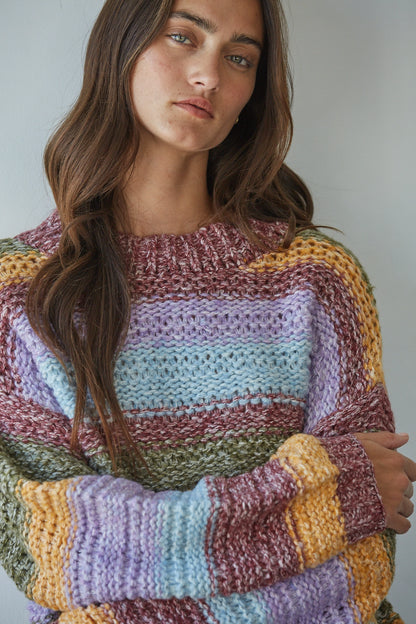 Multi Color Stripe Sweater