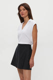 Faye Power Shoulder Polo