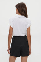 Faye Power Shoulder Polo