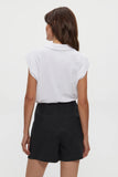 Faye Power Shoulder Polo