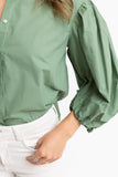 Solid Poplin Button Up