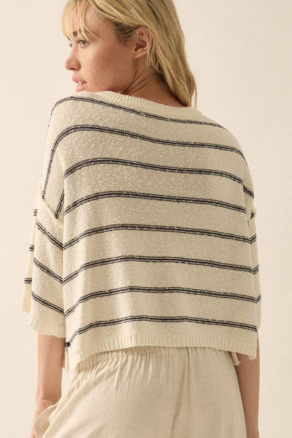 Striped Boat Neck Sweater
