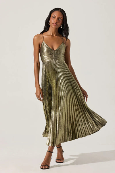 Blythe Metallic Midi Dress