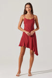 Chelsie Asymmetrical Spaghetti Strap Dress