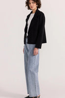 Aiden Crop Coatigan Black